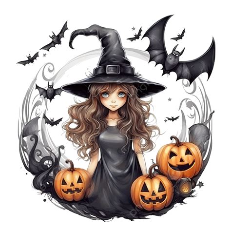 Cartoon Witch Moon Png Vector Psd And Clipart With Transparent