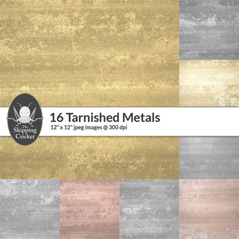 16 Tarnished Metal Papers Dirty Metal Textures Grunge Metal