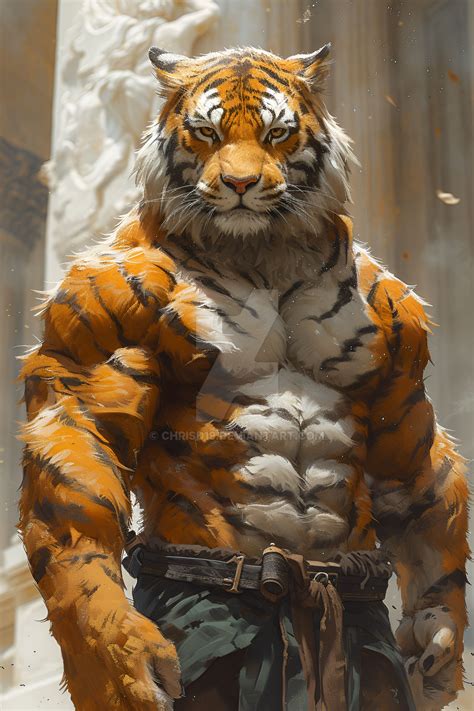 Buff Tiger Angry Open By Chrisd19 On Deviantart