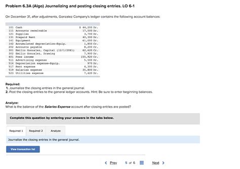 Solved Problem A Algo Journalizing And Posting Clo