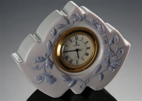 At Auction Lladro Mini Clock Porcelain