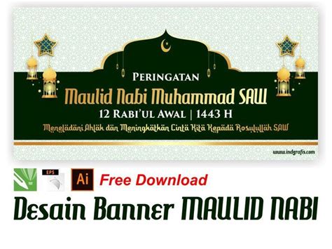 Desain Banner Maulid Nabi Muhammad