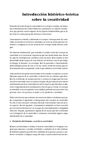 Introduccion Historico Teorica Sobre La Creatividad Pdf