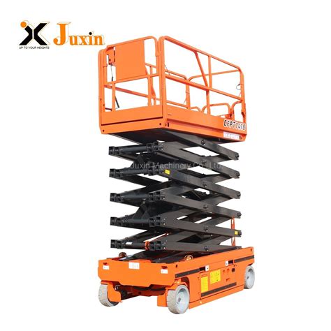 Juxin Battery Powered Or 220v Mobile Electric Self Propelled Hydraulic Scissor Lift China