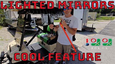 10lol Lighted Golf Cart Side Mirrors Install On Club Car Ds Youtube