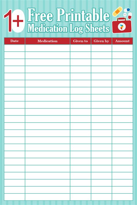 Medication Log Sheets 10 Free Pdf Printables Printablee