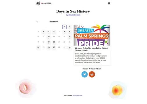 Xhamster Launches Sex History Calendar