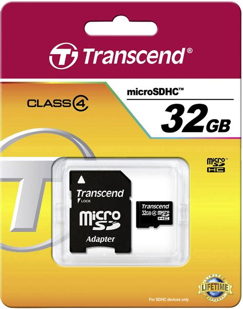 Transcend Standard Microsdhc Kaart Gb Class Incl Sd Adapter