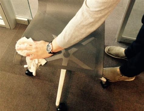 how to clean fabric office chair