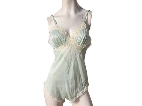 Vintage 70 S Blue Teddy Lingerie M Etsy
