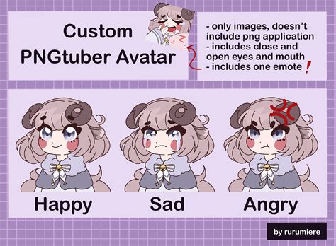 Custom Pngtuber Avatar Commission For Discord Twitch Etsy Canada