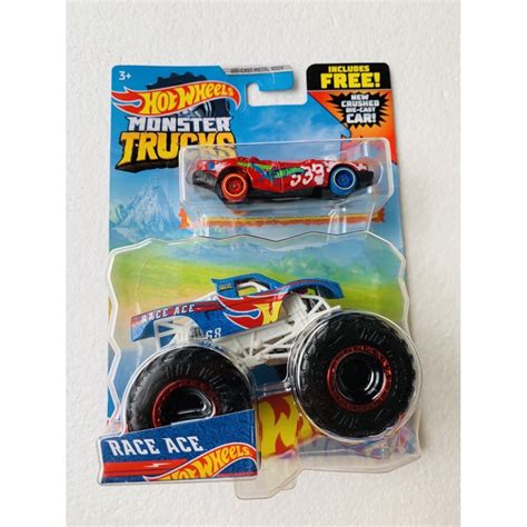 Hot Wheels Hotwheels Carrinhos Quentes De Monster Trucks Truck Race Ace Pickup Blue Free Re
