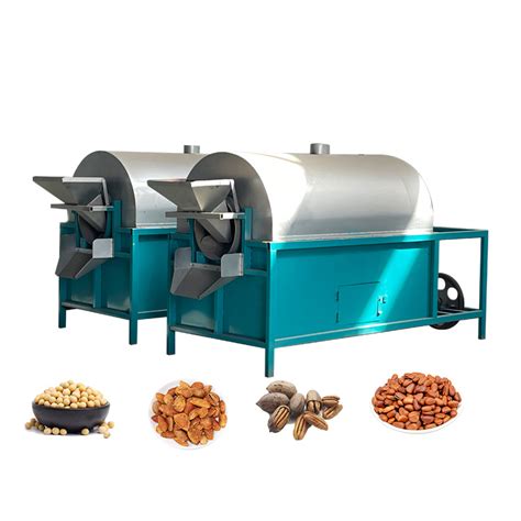 Efficiency Gas Raw Cashew Continuous Roaster Peanut Almond Roasting