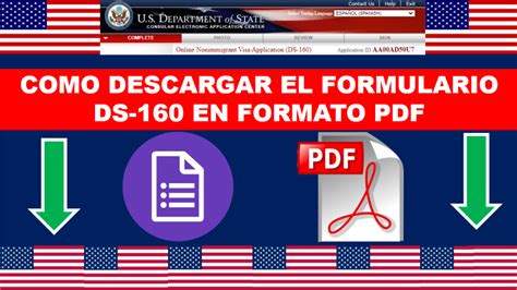 Como Descargar El Formulario Ds 160 Pdf