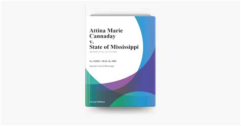 ‎Attina Marie Cannaday v. State of Mississippi on Apple Books