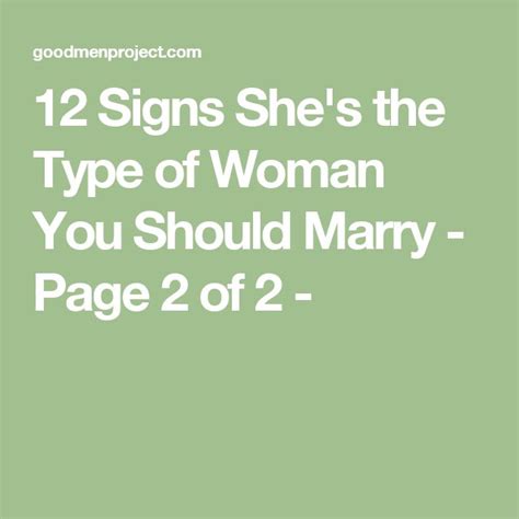 12 Signs Shes The Type Of Woman You Should Marry Types Of Women 12