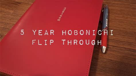 5 YEAR HOBONICHI FLIP THROUGH YouTube