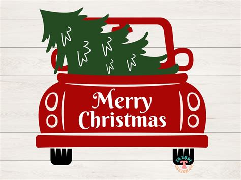 Christmas Truck Svg Png Little Red Truck Svg Retro Christmas Etsy