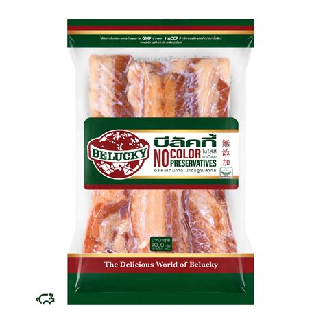 Belucky บีลัคกี้ Smoked Bacon Chunk เบคอนชังค์ 500g 1000g