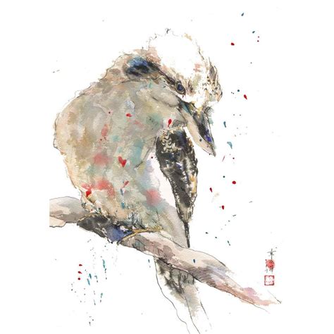 Print the kookaburra watercolor illustration / Painting | Etsy