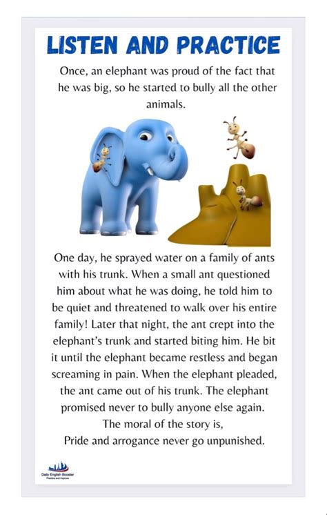 The Elephant and the Ant English short moral story - YouTube. | Small ...