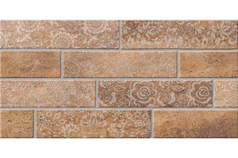 Плитка-декор Beryoza Ceramica Брик 1 коричневый, 300x600x9 мм, 9 шт. ТГ ...