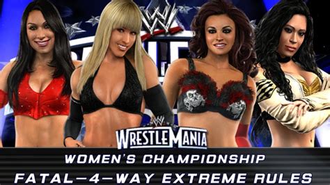 EXTREME RULES Melina Vs Nikki Bella Vs Michelle McCool Vs Maria