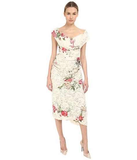Vivienne Westwood Lotus Flower Lace Cocotte Red Carpet Dress Red