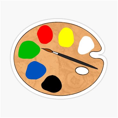 Paint Pallet Sticker For Sale By Bookwormsticker Redbubble