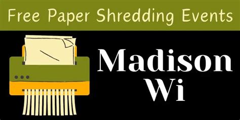 Free Paper Shredding Madison Wi All Shred Events