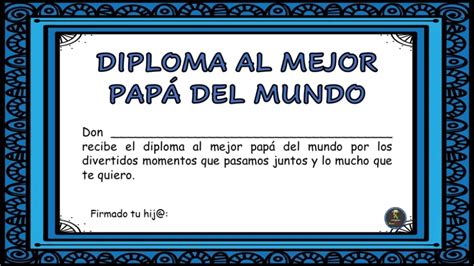 Diplomas Para El Día Del Padre