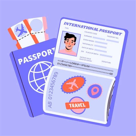 Premium Vector Hand Drawn Passport Illustration