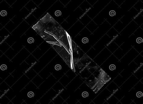 Adhesive Plastic Tape Isolated On Black Background Stock Photo Image