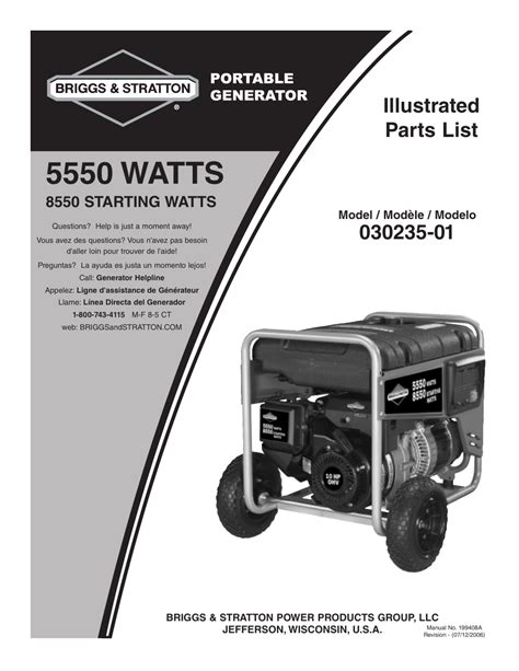 Briggs And Stratton Watt Generator Wiring Diagram