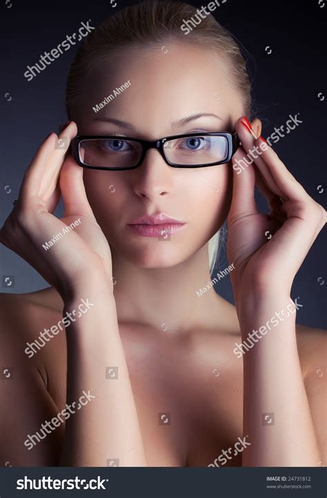 Sexy Woman Wearing Glasses Nude Images Stock Photos D Objects Vectors Shutterstock