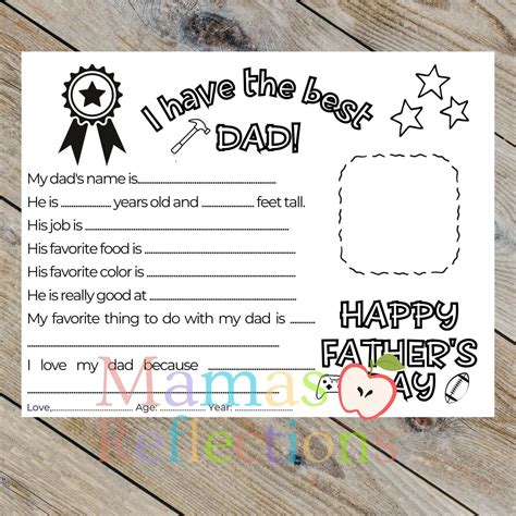 Fathers Day Questionnaire - Simple Recipes and Printables