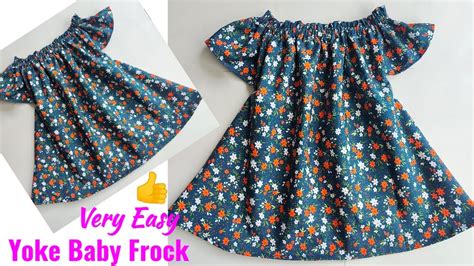 Very Easy Yoke Baby Frock Cutting And Stitching Baby Frock Cutting