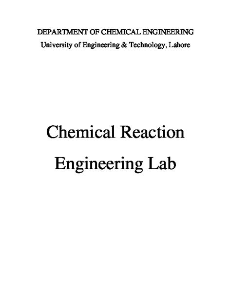 Chemical Reaction Engineering Pdfcoffee