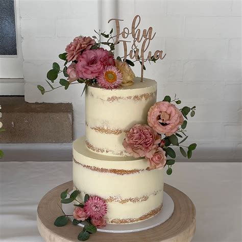 Floral Cakes Semi Naked Cooked By Julia