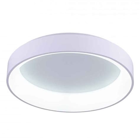 Brizzo Lighting Stores 24 Led Drum Shade Flush Mount With White Finish