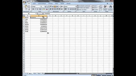 Como Fazer Uma Lista Aleat Ria De Nomes No Excel Youtube