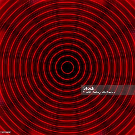 lingkaran merah konsentris ilustrasi stok  gambar