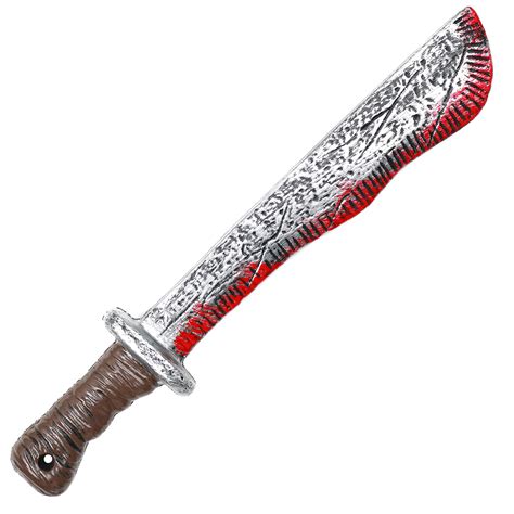 Skeleteen Bloody Machete Costume Prop - Fake Realistic Bleeding Knife