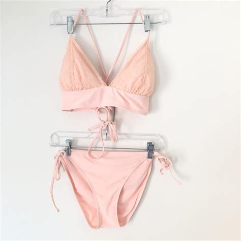 Pink Lace String Bikini So Adorable Brand New Depop