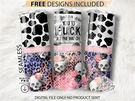 Oz Skinny Tumbler Wrap PNG Fuck All The Way Off Tumbler Wrap Sweary Skinny Tumbler Design