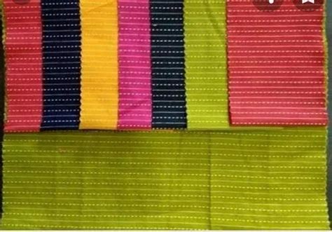 Katha Dyed Cotton Fabric Plain Solids Multicolour At Rs 55 Meter In