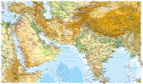 Diercke Weltatlas Kartenansicht West und Südasien Physische