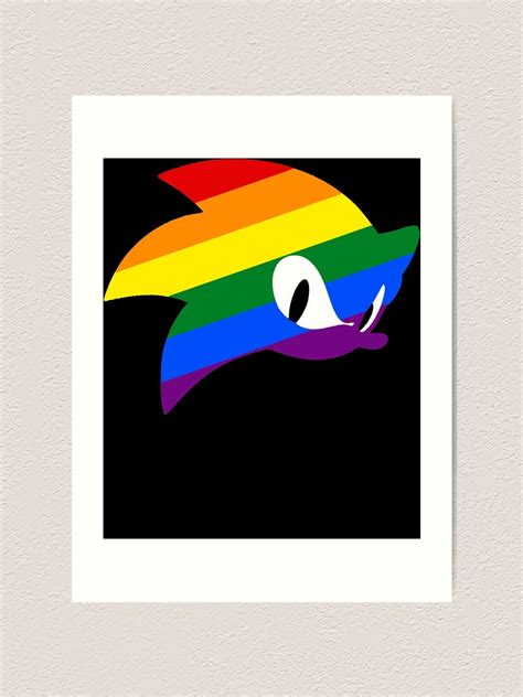Gay Pride Sonic The Hedgehog Silhouette Classic Art Print By Kaylacheyene Redbubble
