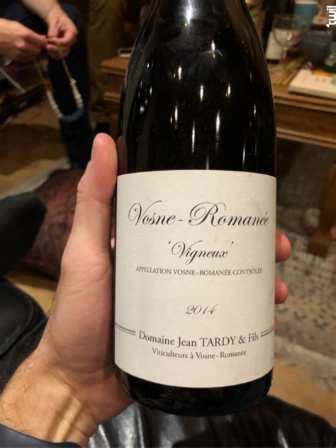 Achat Vin Vosne romanée Vigneux Rouge Domaine Jean Tardy Meilleur prix