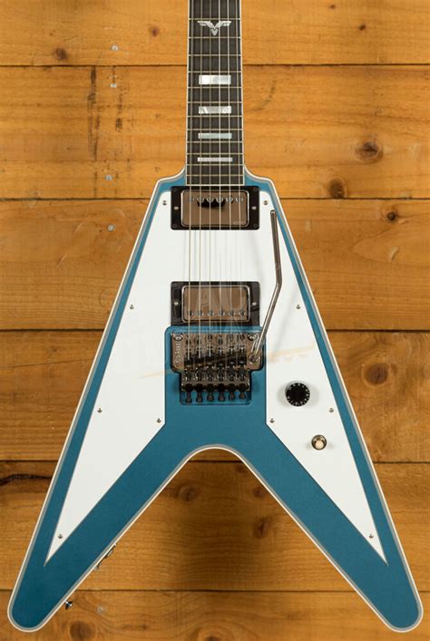 Gibson Custom Richie Faulkner Flying V Custom Pelham Blue Wfloyd Rose
